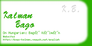 kalman bago business card